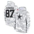 Rebec D.Cowboys #87 Jake Ferguson Player Arctic Camo Salute to Service Hoodies Limited Game Stitched Jerseys