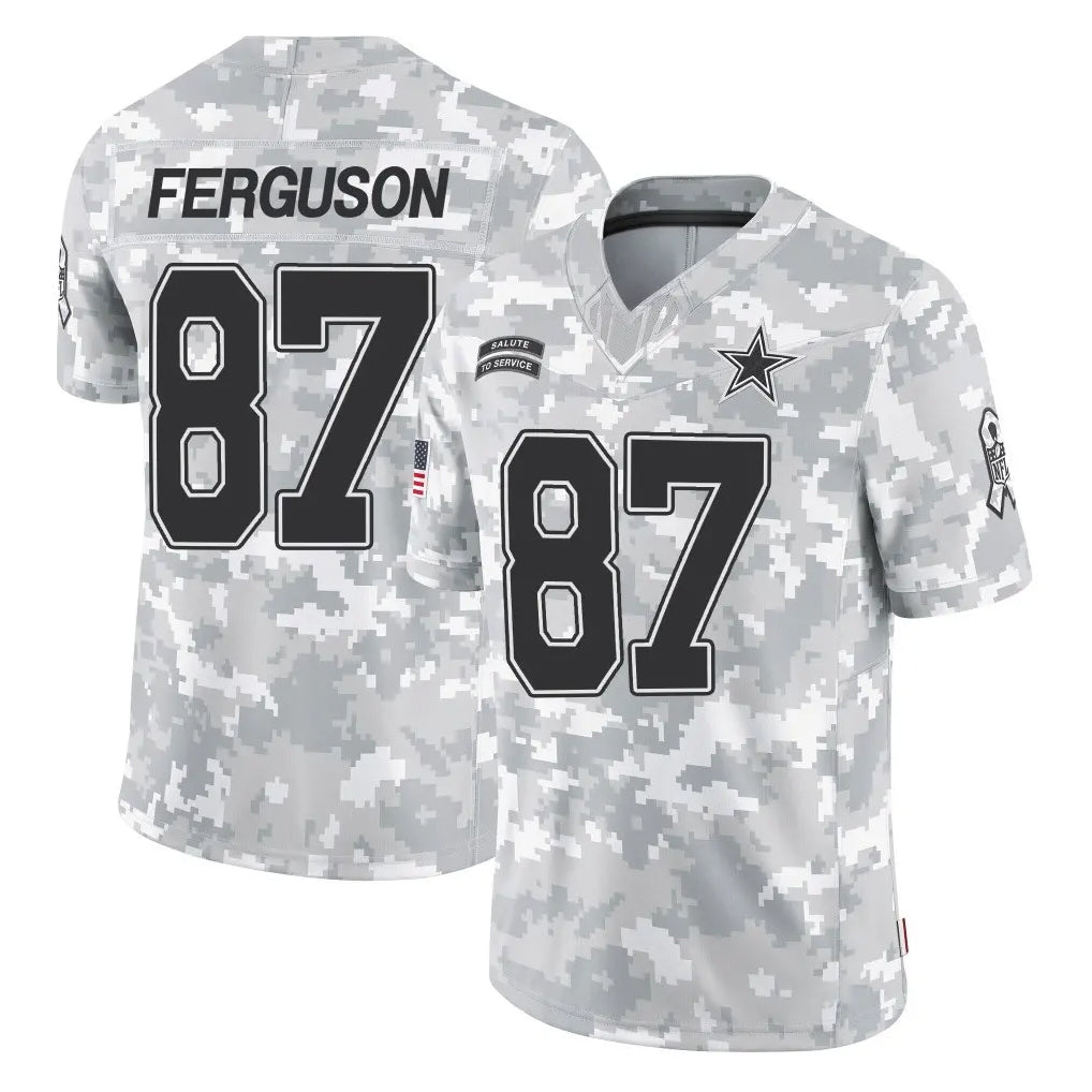 Rebec D.Cowboys #87 Jake Ferguson Player Arctic Camo Salute to Service Limited Home Game Stitched Jerseys