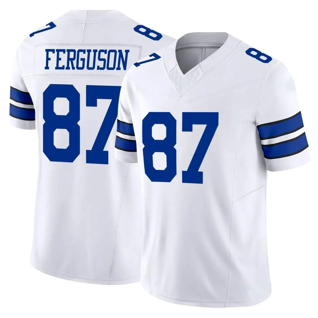 Rebec D.Cowboys #87 Jake Ferguson Player White Limited Vapor F.U.S.E. Home Game Stitched Jerseys