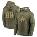 Rebec D.Cowboys #88 CeeDee Lamb Player Olive Salute to Service Pullover Hoodies Home Game Stitched Jerseys