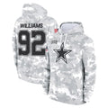 Rebec D.Cowboys #92 Quinnen Williams Player Arctic Camo Salute to Service Hoodies Limited Game Stitched Jerseys