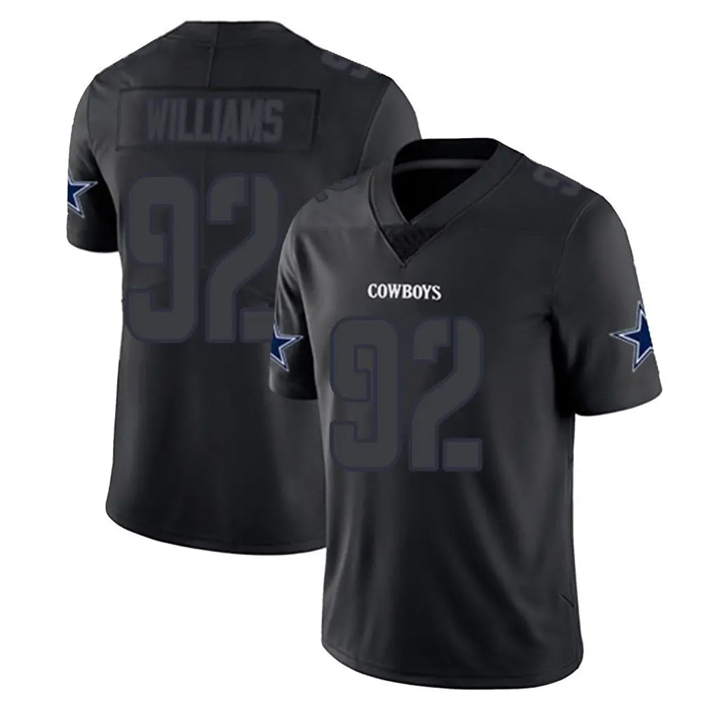 Rebec D.Cowboys #92 Quinnen Williams Player Black Impact Limited Home Game Stitched Jerseys