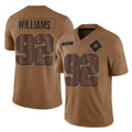 Rebec D.Cowboys #92 Quinnen Williams Player Brown Salute to Service Limited Home Game Stitched Jerseys
