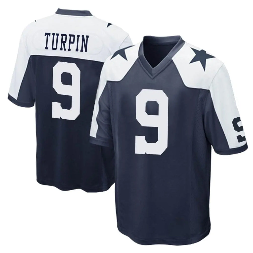 Rebec D.Cowboys #9 KaVontae Turpin Player Navy-White Alternate Home Game Stitched Jerseys