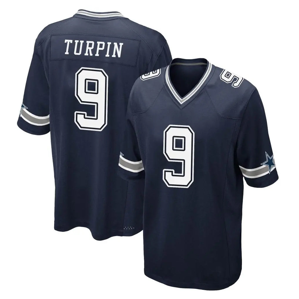 Rebec D.Cowboys #9 KaVontae Turpin Player Navy Home Game Stitched Jerseys