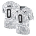 Rebec D.Lions #0 Jahmyr Gibbs Player Arctic Camo Salute To Service Limited Stitched Jerseys