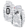 Rebec D.Lions #0 Jahmyr Gibbs Player Arctic Camo Salute to Service Hoodies Limited Game Stitched Jerseys