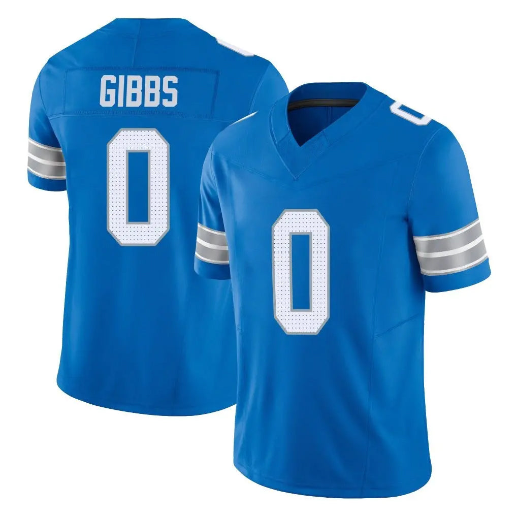 Rebec D.Lions #0 Jahmyr Gibbs Player Blue Limited Vapor F.U.S.E. Alternate Home Game Stitched Jerseys