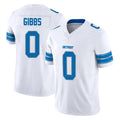 Rebec D.Lions #0 Jahmyr Gibbs Player White Limited Vapor F.U.S.E. Alternate Home Game Stitched Jerseys