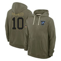 Rebec D.Lions #10 Isiah Pacheco Player Olive Salute to Service Pullover Hoodies Limited Stitched Jerseys