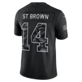Rebec  D.Lions #14 Amon-Ra St. Brown Black 2026 Salute to Service Stitched Limited Jersey