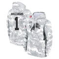 Rebec D.Lions #1 Jameson Williams Player Arctic Camo Salute to Service Hoodies Limited Game Stitched Jerseys