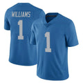Rebec D.Lions #1 Jameson Williams Player Blue Limited Throwback Vapor Untouchable Stitched Jerseys
