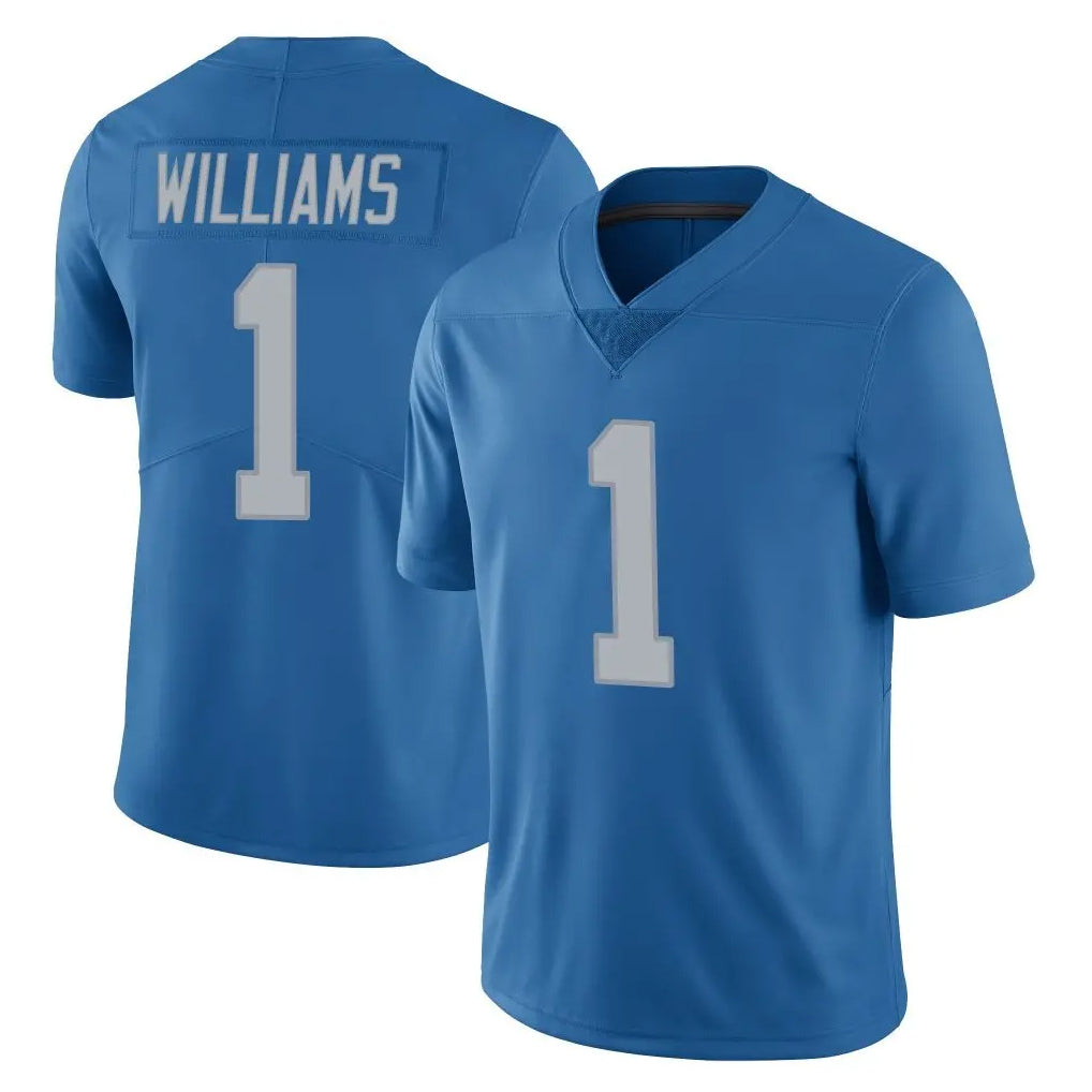 Rebec D.Lions #1 Jameson Williams Player Blue Limited Throwback Vapor Untouchable Stitched Jerseys