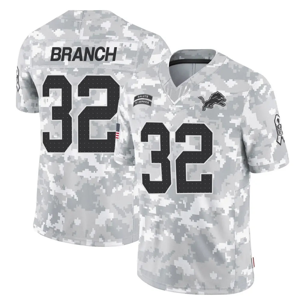 Rebec D.Lions #32 Brian Branch Player Arctic Camo Salute To Service Limited Stitched Jerseys