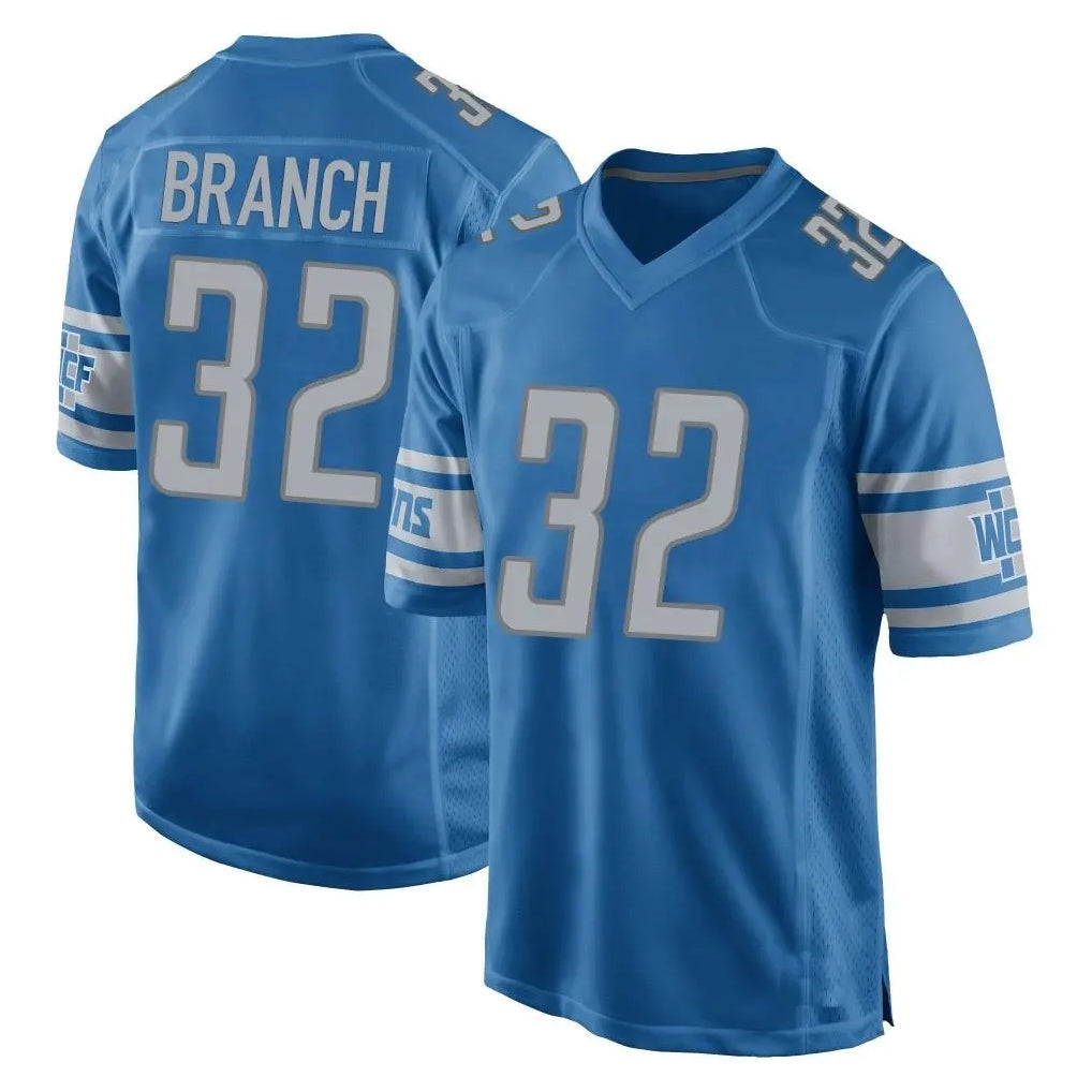 Rebec D.Lions #32 Brian Branch Player Blue Home Game Stitched Jerseys