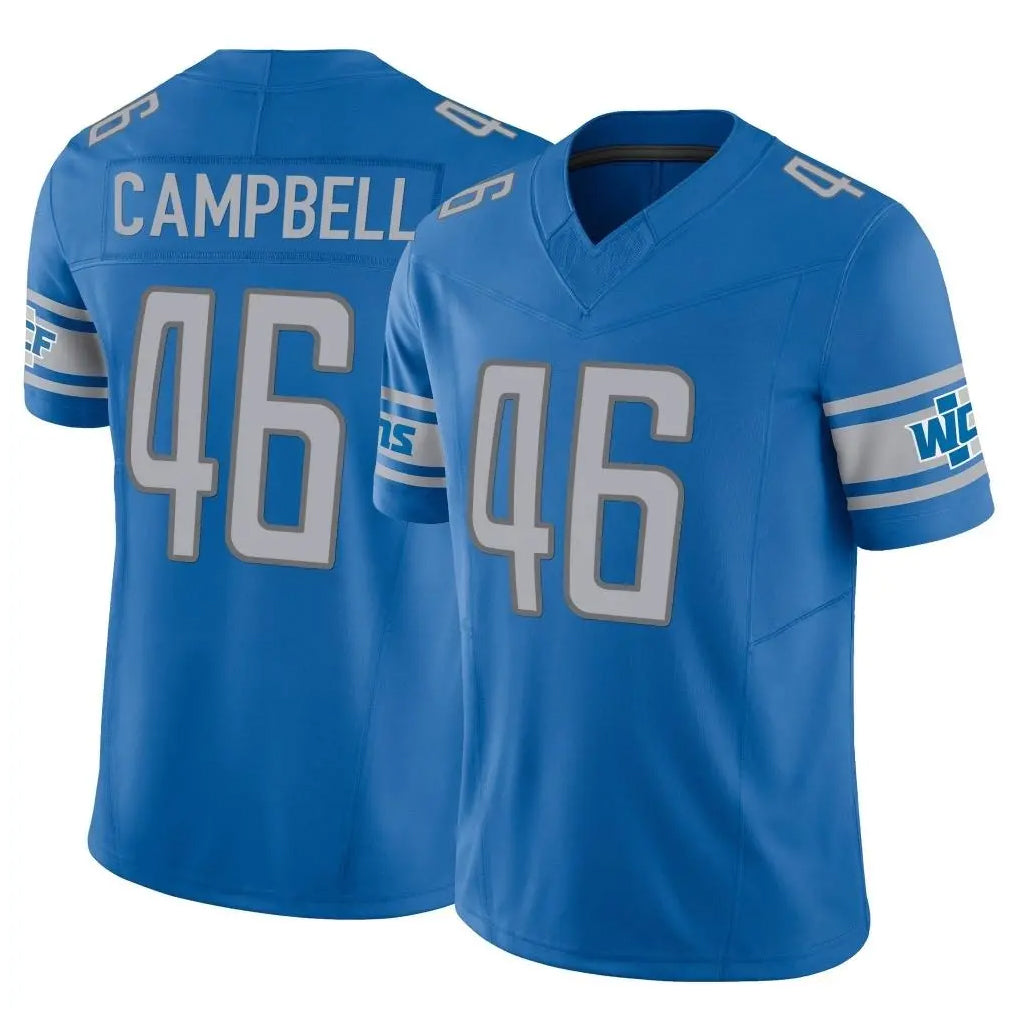 Rebec D.Lions #46 Jack Campbell Player Blue Vapor F.U.S.E. Limited Home Game Stitched Jerseys