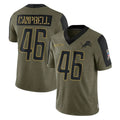 Rebec D.Lions #46 Jack Campbell Player Olive Salute To Service Limited Game Stitched Jerseys