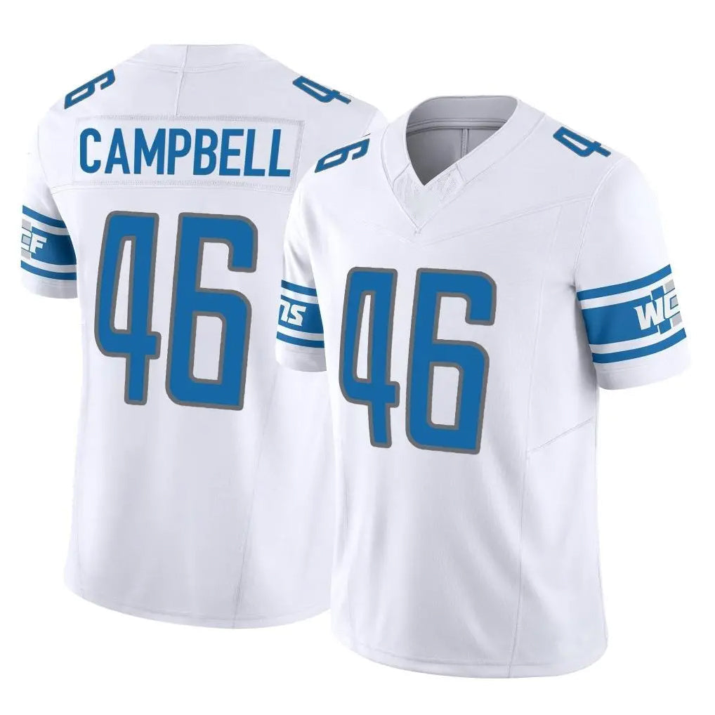 Rebec D.Lions #46 Jack Campbell Player White Vapor F.U.S.E. Limited Home Game Stitched Jerseys