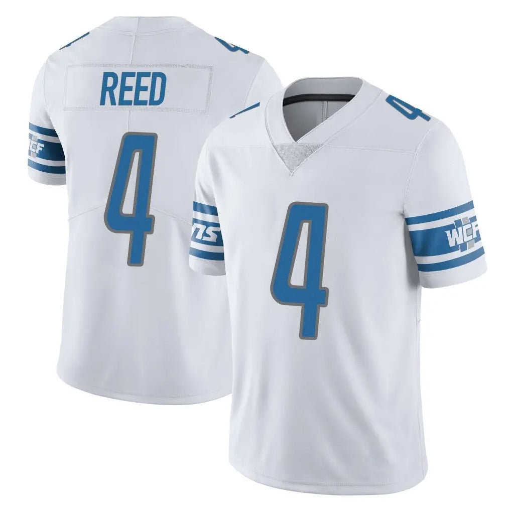 Rebec D.Lions #4 D.J. Reed Player White Limited Vapor Untouchable Home Game Stitched Jerseys