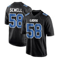 Rebec D.Lions #58 Penei Sewell Player Black Fashion Home Game Stitched Jerseys
