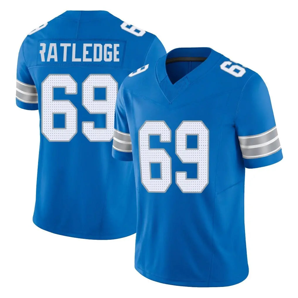 Rebec D.Lions #69 Tate Ratledge Player Blue Limited Vapor F.U.S.E. Alternate Home Game Stitched Jerseys