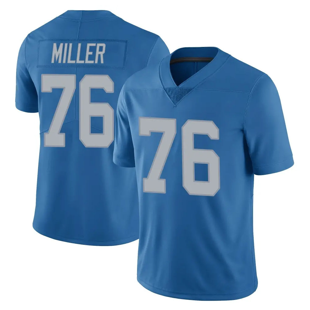 Rebec D.Lions #76 Blake Miller Player Blue Limited Throwback Vapor Untouchable Stitched Jerseys