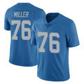 Rebec D.Lions #76 Blake Miller Player Blue Limited Throwback Vapor Untouchable Stitched Jerseys