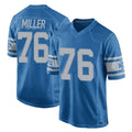 Rebec D.Lions #76 Blake Miller Player Blue Vapor Untouchable Throwback Game Stitched Jerseys