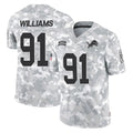 Rebec D.Lions #91 Tyleik Williams Player Arctic Camo Salute To Service Limited Stitched Jerseys