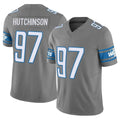 Rebec D.Lions #97 Aidan Hutchinson Player Gray Vapor F.U.S.E. Limited Home Game Stitched Jerseys