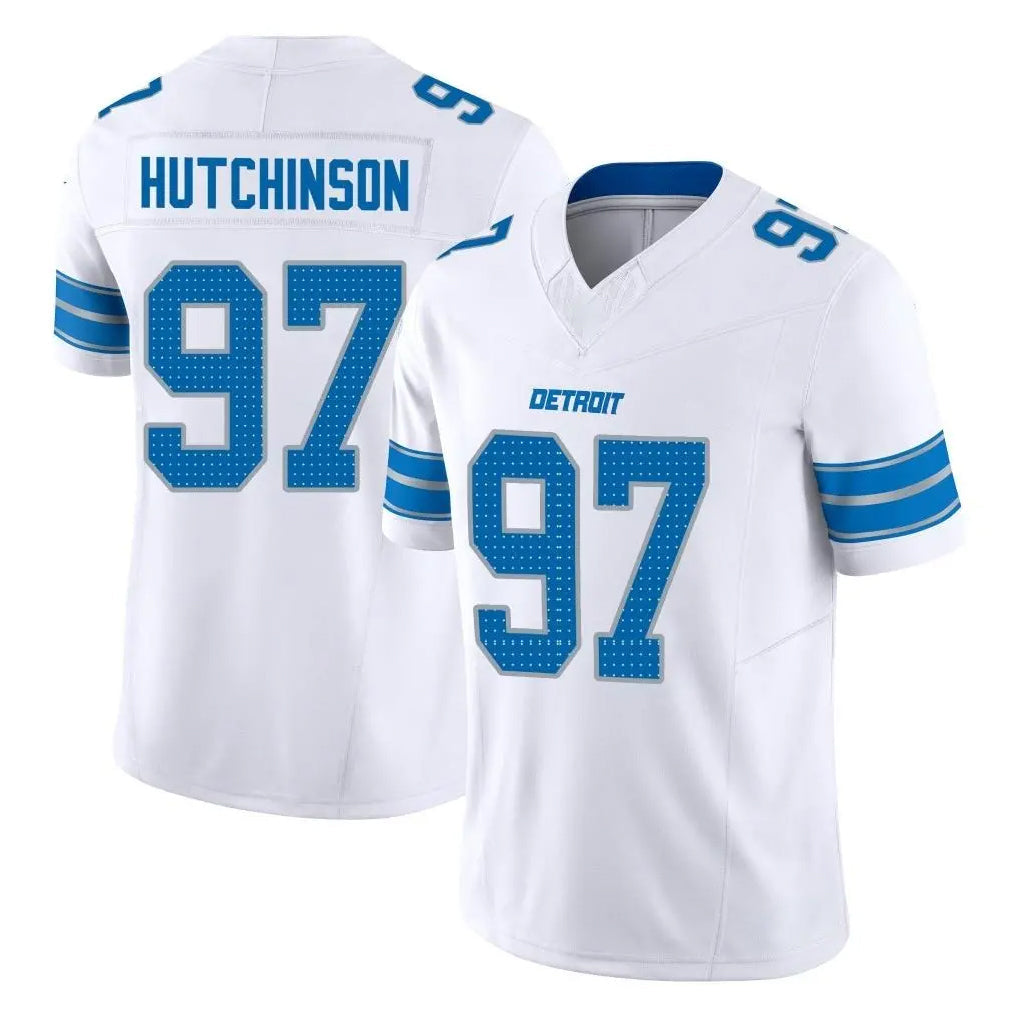 Rebec D.Lions #97 Aidan Hutchinson Player White Limited Vapor F.U.S.E. Alternate Home Game Stitched Jerseys