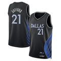 Rebec D.Mavericks #21 Daniel Gafford Black 202526 City Edition Swingman Stitched Jerseys