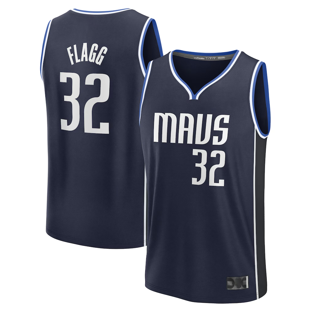 Rebec D.Mavericks #32 Cooper Flagg Navy 2025 Draft First Round Pick Fast Break Replica Jerseys - Statement Edition