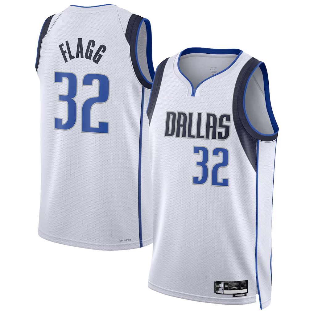 Rebec D.Mavericks #32 Cooper Flagg White Swingman Player Jerseys - Association Edition