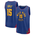 Rebec D.Nuggets #15 Nikola Jokic  Blue Fast Break Replica Player Jerseys - Statement Edition