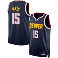 Rebec D.Nuggets #15 Nikola Jokic Navy Swingman Jerseys - Icon Edition