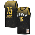 Rebec D.Nuggets #15 Nikola Jokic Rising Stars Challenge Mitchell & Ness Black Hardwood Classics Swingman Jerseys