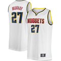 Rebec D.Nuggets #27 Jamal Murray  White Fast Break Player Jerseys - Association Edition