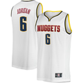 Rebec D.Nuggets #6 DeAndre Jordan White Fast Break Player Jerseys - Association Edition