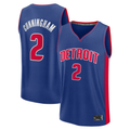 Rebec D.Pistons #2 Cade Cunningham  Blue Fast Break Replica Player Jerseys - Icon Edition