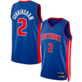 Rebec D.Pistons #2 Cade Cunningham Blue Swingman Jerseys - Icon Edition