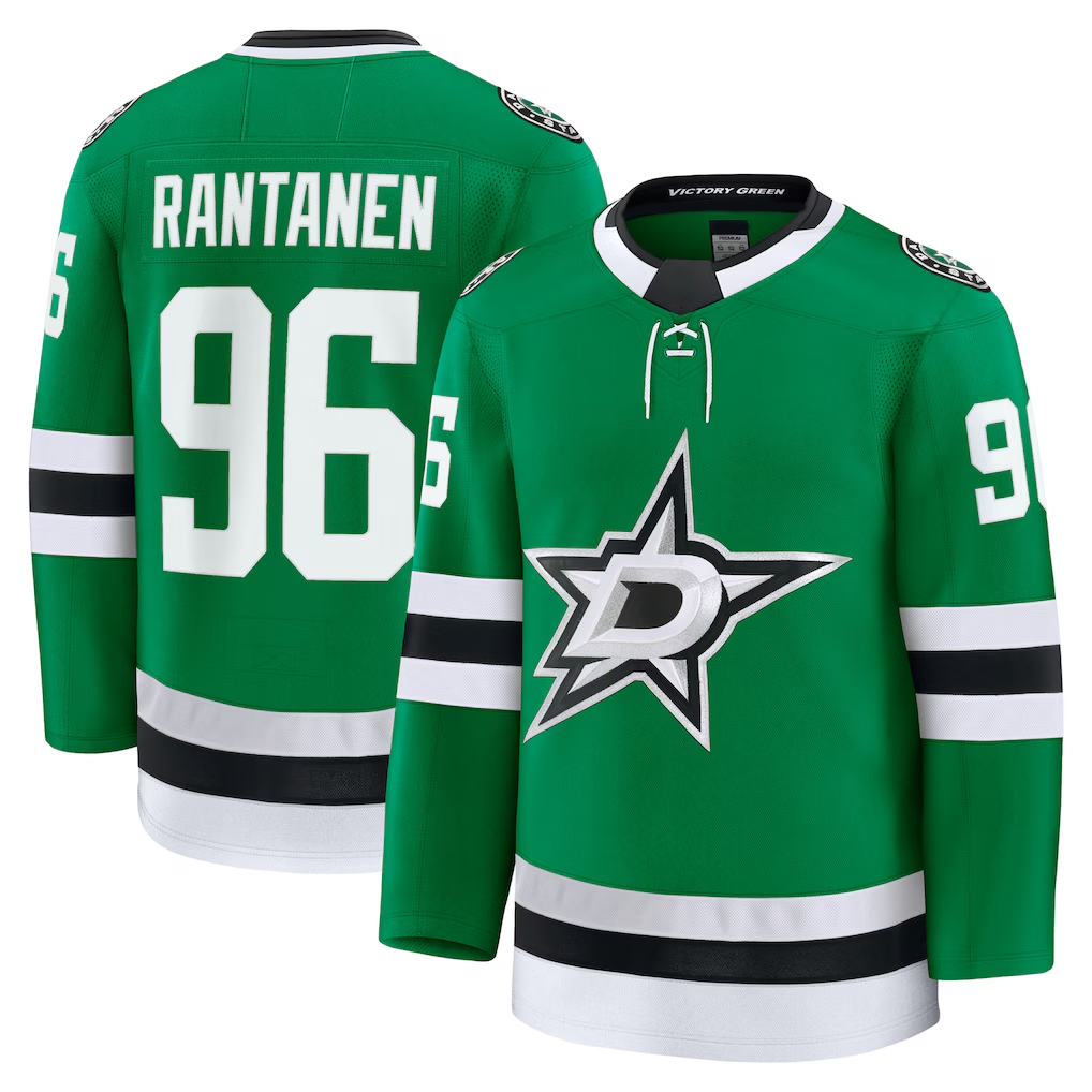 Rebec D.Stars #96 Mikko Rantanen Kelly Green Home Premium Jerseys