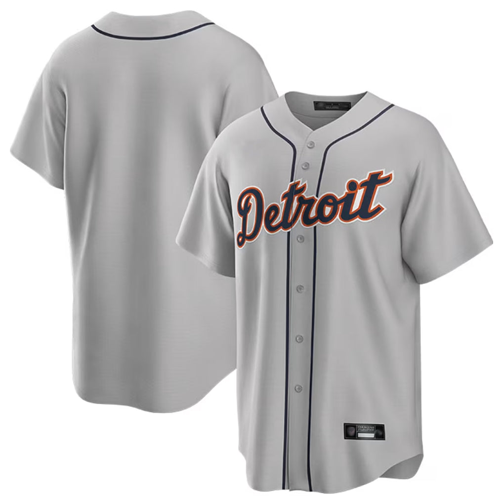 Rebec D.Tigers Gray Home Game Blank Player Stitched Jerseys