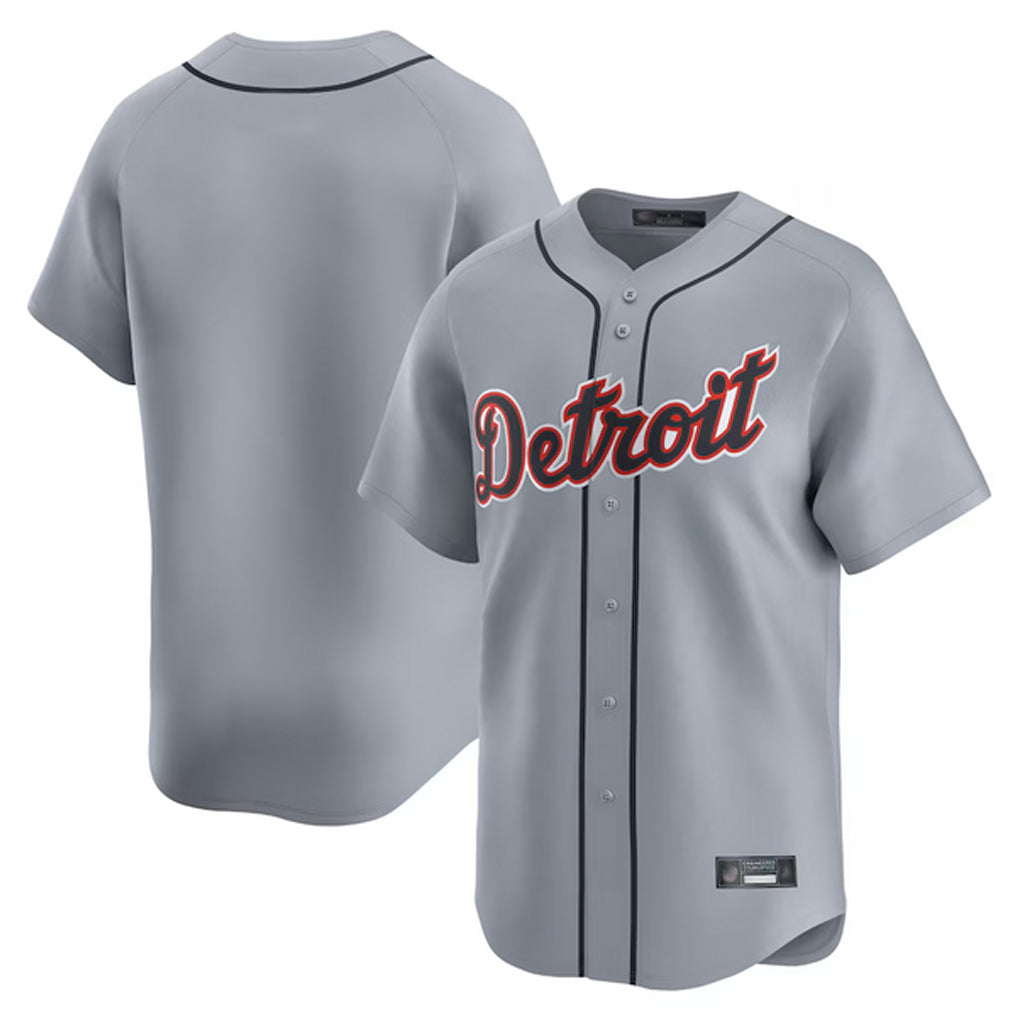 Rebec D.Tigers Gray Home Limited Blank Player Stitched Jerseys