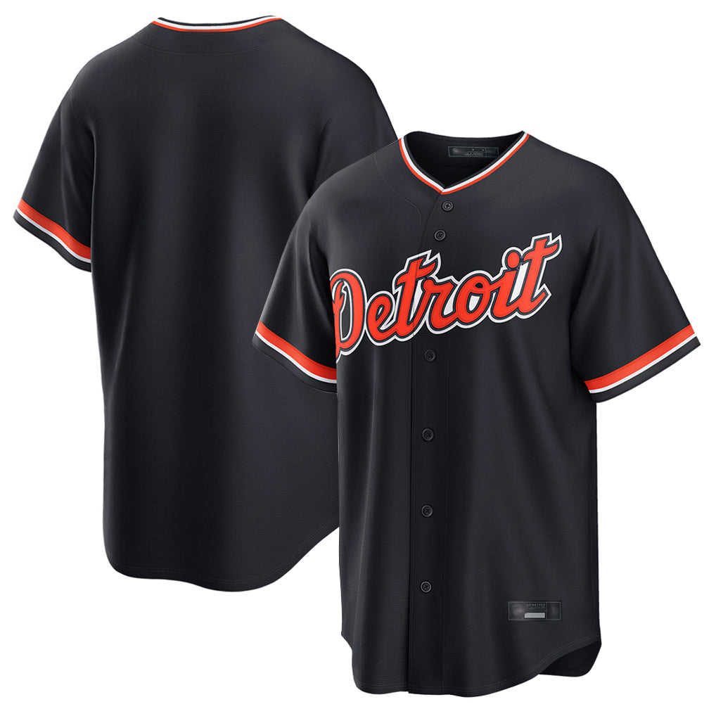 Rebec D.Tigers Navy Home Game Blank Player Stitched Jerseys
