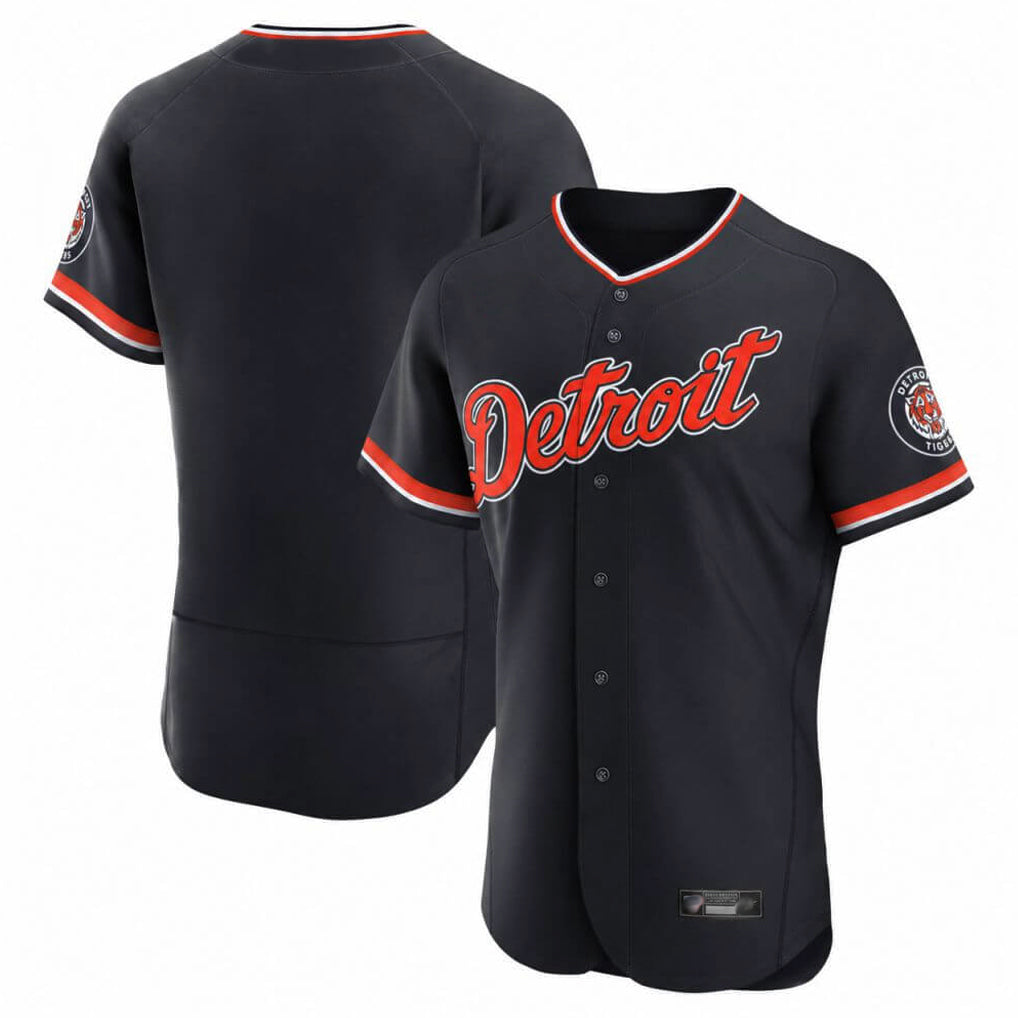 Rebec D.Tigers Navy Limited Elite Home Game Blank Player Stitched Jerseys
