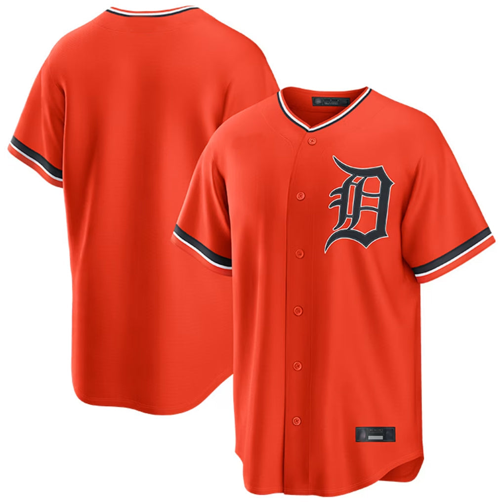 Rebec D.Tigers Orange Home Game Blank Player Stitched Jerseys