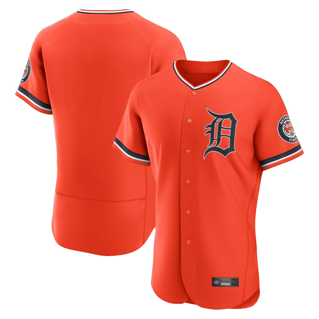 Rebec D.Tigers Orange Limited Elite Home Blank Player Stitched Jerseys