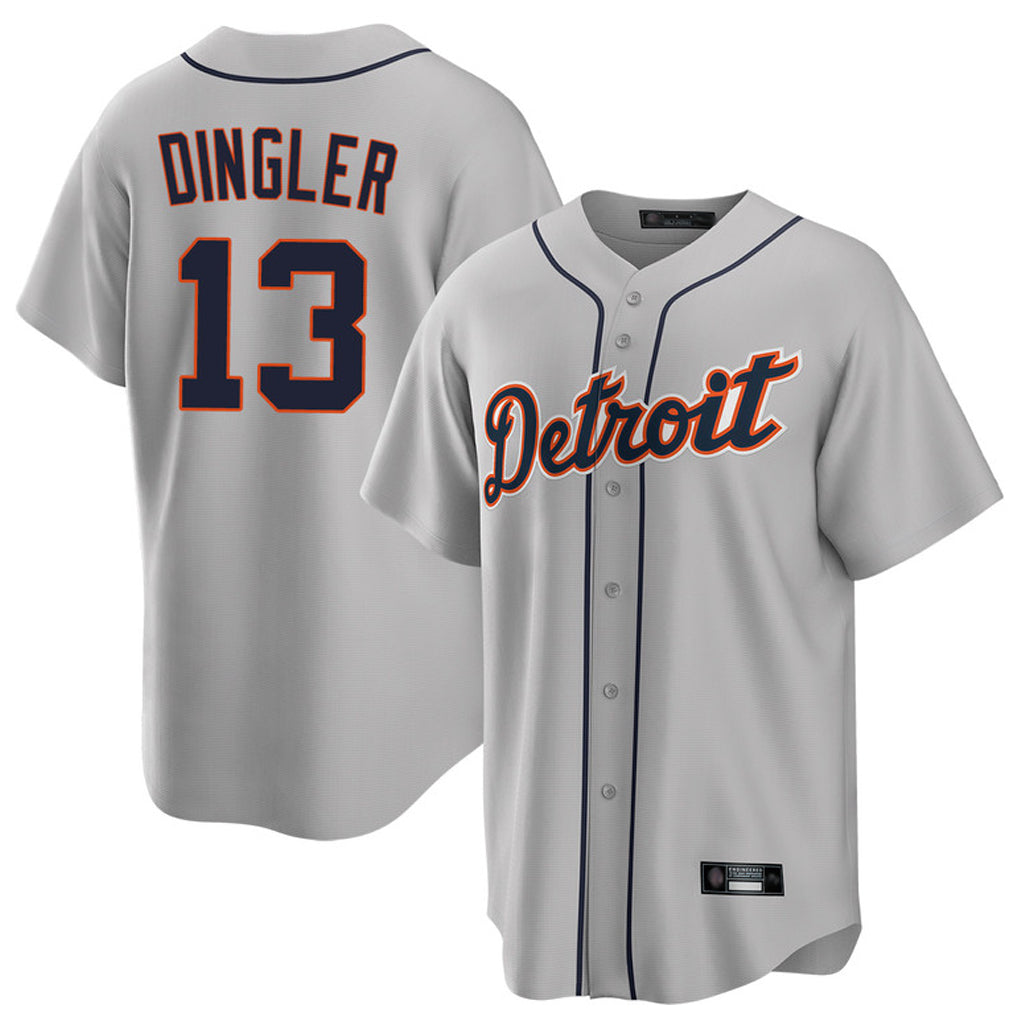 Rebec D.Tigers #13 Dillon Dingler Player Gray Home Game Stitched Jerseys